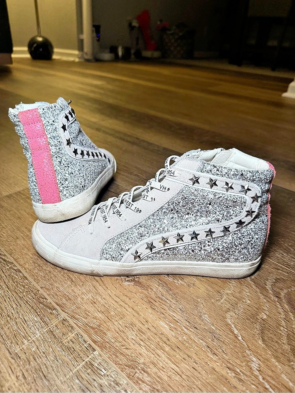 Vintage Havana Glitter Star High Top Sneakers